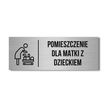 TABLICZKA UV POMIESZCZENIE DLA MATKI Z DZIECKIEM POKÓJ DO PRZEWIJANIA 20X10