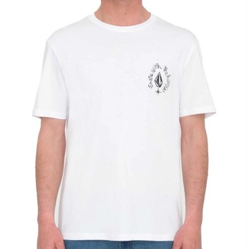 Koszulka męska VOLCOM T-SHIRT bawełniana biała z nadrukiem r. M