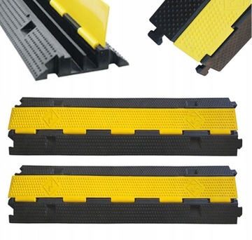 ЖЕСТКАЯ ПОРОГОВАЯ КРЫШКА ЗАЩИТА КАБЕЛЯ ПРОХОДА 1М 100см 2-КАНАЛЬНАЯ ПЛАТФОРМА