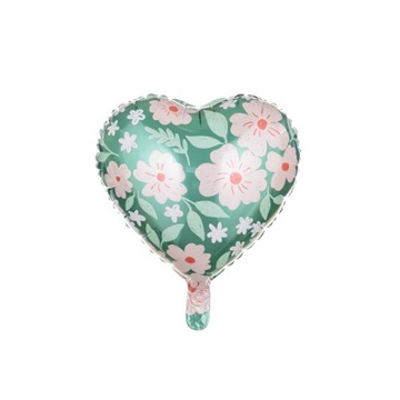 Balon foliowy Serce w kwiaty
