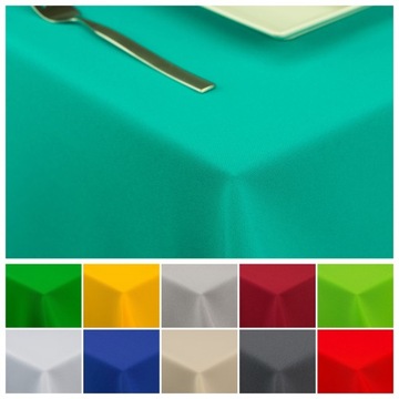 ЭЛЕГАНТНАЯ ГЛАДКАЯ КРУГЛАЯ СКАТЕРТЬ КОЛЕСО БИРЮЗОВЫЙ Ø120