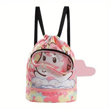 СУПЕР РЮКЗАК ПЛЯЖНАЯ СУМКА ВОДОНЕПРОНИЦАЕМАЯ СУМКА ДЛЯ БАССЕЙНА ДЛЯ ДЕТЕЙ РОЗОВАЯ