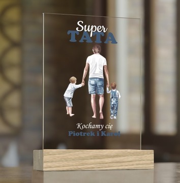 Statuetka szkło plexi dla taty, na dzień taty