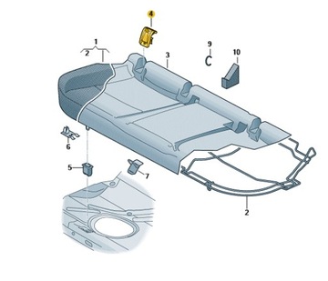 ПРОБКА ISOFIX SKODA OCTAVIA IV 4