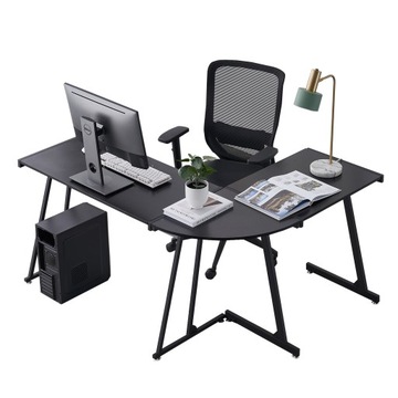 L металлический угловой стол для кабинета игрока в стиле лофт