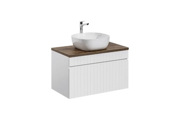 SZAFKA ŁAZIENKOWA BLAT UMYWALKA 80 CM RYFLOWANA