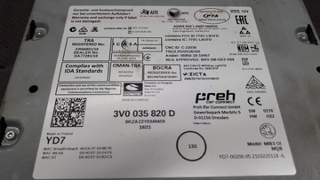 3v0035820d skoda super karoq навигационный ридер