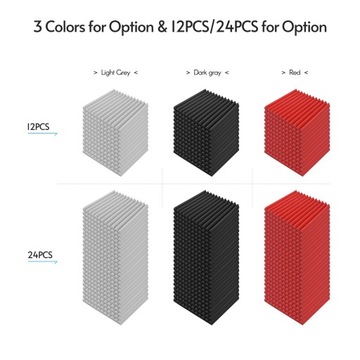 12 шт./упак. Студийные пены Звукоизоляционная пена