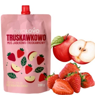 OWOLOVO Mix Musów Owocowych dla Dzieci TUBKI 12x200g MIX 12 SMAKÓW