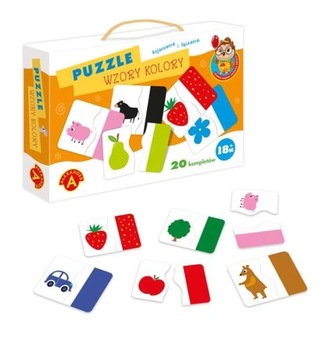 18m+ układanka Puzzle WZORY KOLORY dla dzieci