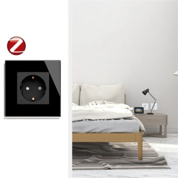 Розетка TUYA Smart ZigBee + черная стеклянная рамка RTX
