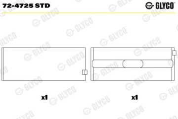 GLYCO 72-4725 STD ŠÁLKY HLAVNÍ