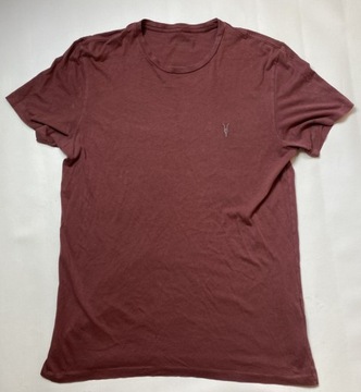 AllSaints Spitalfields All Saints bordowy TSHIRT M