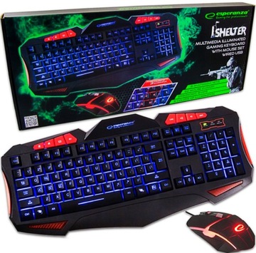 Zestaw KLAWIATURA + MYSZ Gamingowa DLA GRACZY USB