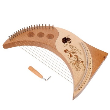 INSTRUMENT MUZYCZNY HARFA PRZENOŚNA MAŁA HARFA 19 TONÓW LIRA