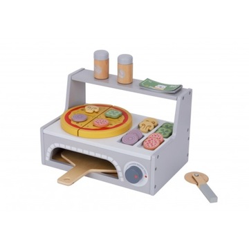 PIEC DO PIZZY DREWNIANY ZESTAW KUCHARZA KUCHNIA AKCESORIA TOOKY TOY RZEPY