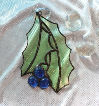 Витражная омела, рождественское украшение окна