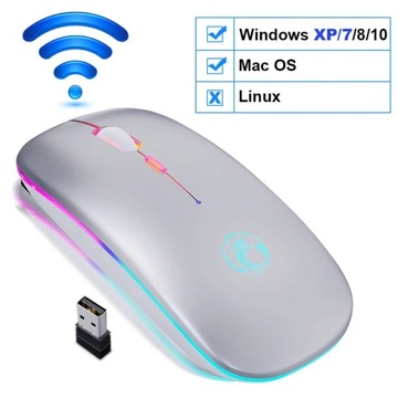 Bezprzewodowa mysz mysz Bluetooth bezprzewodowa mysz komputerowa RGB