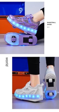 Роликовые коньки Heelys, невидимые туфли для девочек на колесах