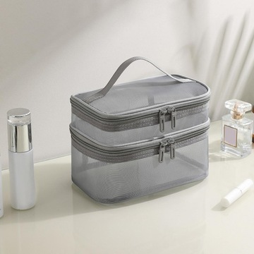 Dwuwarstwowa kosmetyczka Przenośne małe torby na ramię Łazienka Kosmetyczna