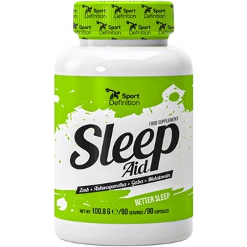 SLEEP AID 90 KAPS MELATONINA ASHWAGANDHA ZMA GABA  фото 1