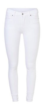 Dr. Denim Jeansowe spodnie rurki Lexy białe r.XS