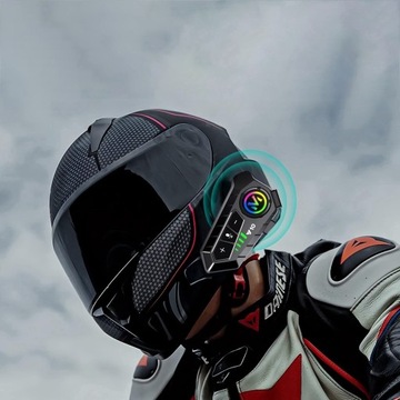 SŁUCHAWKI DO KASKU MOTOCYKLOWEGO BLUETOOTH 5.3 DWUSTRONNE STEREO HIFI IPX6