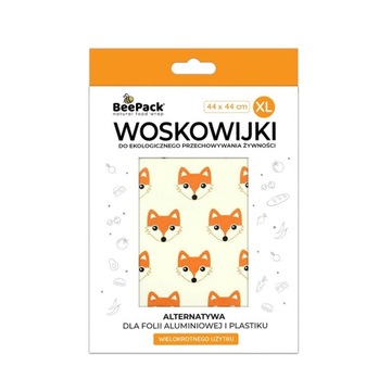Woskowijka do przechowywania żywności, LIS RUDZIELEC, XL (44x44cm), BeePack