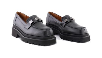 MOKASYNY 39 PLATFORMA SKÓRA NATURALNA 2797/1