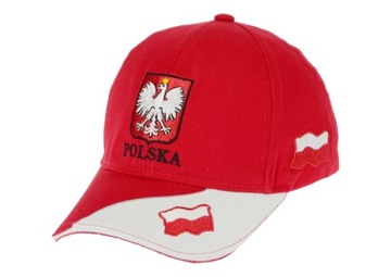 CZAPKA z daszkiem kibica POLSKA rozmiar 52-54 wzór H85