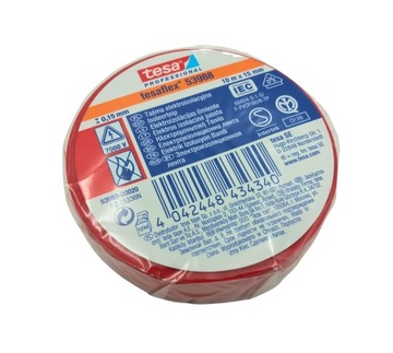Изолента Tesaflex красная TESA 10м Scotch