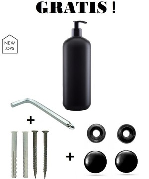 PÓŁKA METALOWA ŁAZIENKOWA PRYSZNICOWA 40CM+BUTELKA