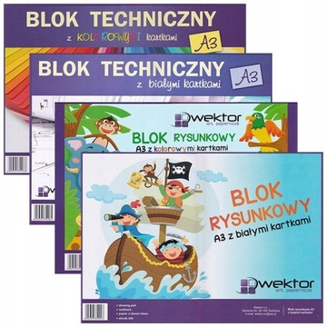 Zestaw bloków szkolnych A3 RYSUNKOWY TECHNICZNY