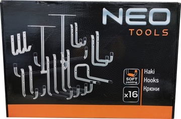Крючки, держатели для гаража в подвале, набор из 16 шт., для велосипедов, лестница NEO + шурупы