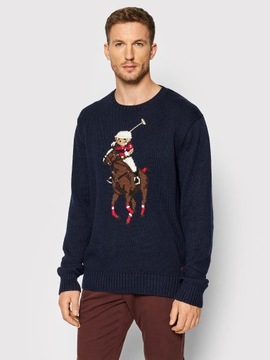 POLO RALPH LAUREN Polo Bear Sweater Classic Fit sweter męski M