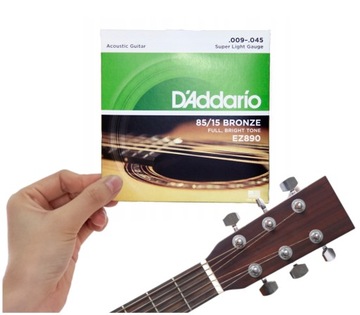 Struny do Gitary Akustycznej 9-45 D'Addario EZ890