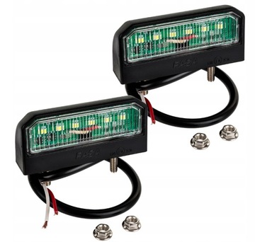 2X PODŚWIETLENIE TABLICY REJESTRACYJNEJ LED 12/24V PRZYCZEPKA DO PRZYCZEPA