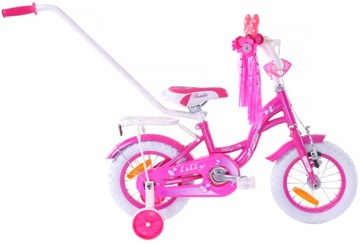 Rower dziecięcy 12 FUZLU LILLY pink/white