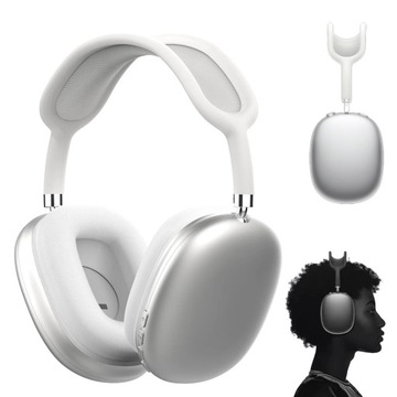SŁUCHAWKI BEZPRZEWODOWE BLUETOOTH 5.0 MIKROFON MONTOWANY NA GŁOWIE BIAŁY