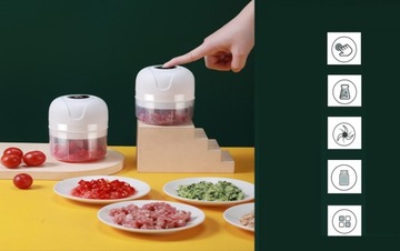 ЭЛЕКТРИЧЕСКИЙ МИНИ-ИЗМЕЛЬЧИТЕЛЬ ДЛЯ ЛУКА, ЧЕСНОКА, ОВОЩЕЙ, ТРАВ