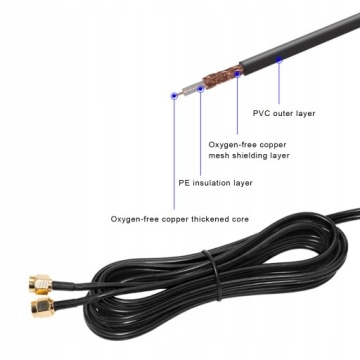 АНТЕННА WIFI СЕТЕВАЯ КАРТА USB RP-SMA 6DBI ДВУХДИАПАЗОННАЯ 2.4GHZ 5GHZ