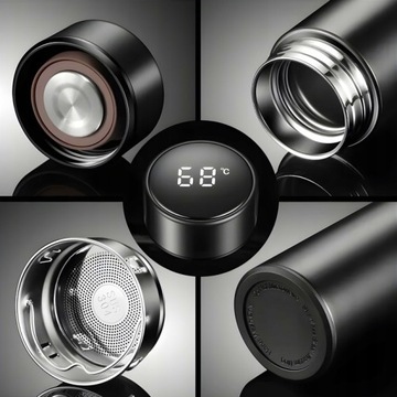 ТЕРМАЛЬНАЯ КРУЖКА THERMAL LED THERMAL 500мл ДЛЯ КОФЕ, ЧАЯ, СЕНСОРНОГО ДЛЯ АВТОМОБИЛЯ PRO PRO
