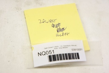 NQ051 OPEL CORSA F PANTY KRYT KUFRU KOMPLET