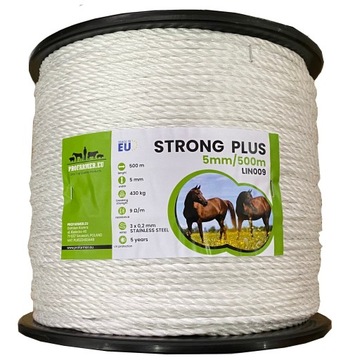 Plecionka GRUBA 5mm-500 m linka drut do pastucha
