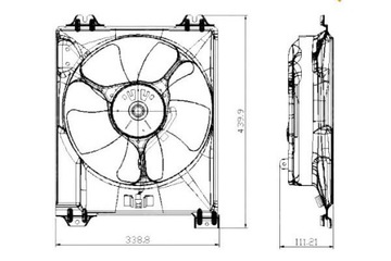 NRF VENTILÁTOR CHLADIČŮ SUZUKI SX4 SEDICI 1,9DDI