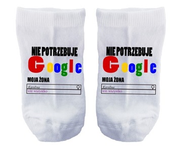 SKARPETKI Nie potrzebuje GOOGLE żona wie wszystko