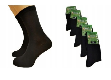 SKARPETY BAMBUSOWE CZARNE 5 PAR 43-46