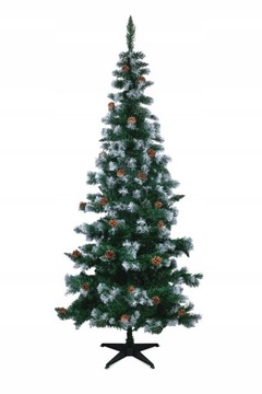 ИСКУССТВЕННАЯ РОЖДЕСТВЕНСКАЯ ЕЛКА АЛМАЗНАЯ СОСНА 220 СМ + ПОДСТАВКА