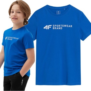 T-SHIRT CHŁOPIĘCY 4F KOSZULKA BAWEŁNA TTSHM292 158