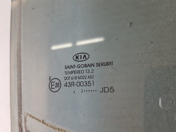 KIA CEED 2 II 13R HB SKLO (OKNO) DVEŘE PRAVÁ ZADNÍ